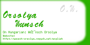 orsolya wunsch business card